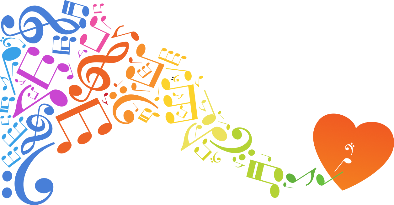A green background with colorful letters in the shape of a wave.