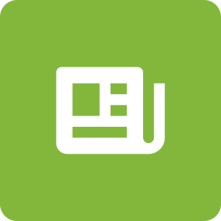 A green background with an image of a computer screen.